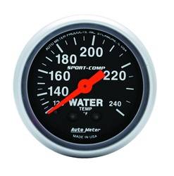 Auto Meter - Sport-Comp Mechanical Water Temperature Gauge - Auto Meter 3333 UPC: 046074033339 - Image 1