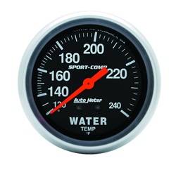 Auto Meter - Sport-Comp Mechanical Water Temperature Gauge - Auto Meter 3433 UPC: 046074034336 - Image 1