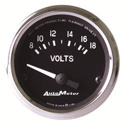 Auto Meter - Cobra Electric Voltmeter Gauge - Auto Meter 201009 UPC: 046074120541 - Image 1