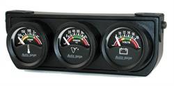 Auto Meter - Autogage Electric Mini Oil/Volt/Water Gauge Black Console - Auto Meter 2391 UPC: 046074023910 - Image 1