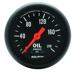 Auto Meter - Z-Series Mechanical Oil Pressure Gauge - Auto Meter 2605 UPC: 046074026058 - Image 1