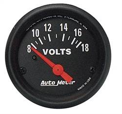 Auto Meter - Z-Series Electric Voltmeter Gauge - Auto Meter 2645 UPC: 046074026454 - Image 1