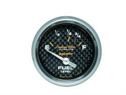 Auto Meter - Carbon Fiber Electric Fuel Level Gauge - Auto Meter 4715 UPC: 046074047152 - Image 1