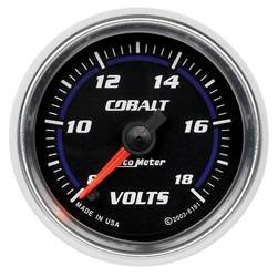 Auto Meter - Cobalt Electric Voltmeter Gauge - Auto Meter 6191 UPC: 046074061912 - Image 1