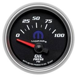 Auto Meter - MOPAR Electric Oil Pressure Gauge - Auto Meter 880015 UPC: 046074154522 - Image 1