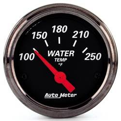Auto Meter - Designer Black Water Temperature Gauge - Auto Meter 1437 UPC: 046074014376 - Image 1