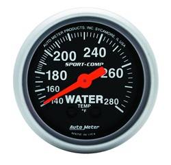 Auto Meter - Sport-Comp Mechanical Water Temperature Gauge - Auto Meter 3331 UPC: 046074033315 - Image 1