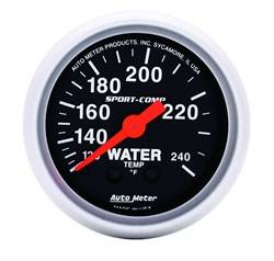 Auto Meter - Sport-Comp Mechanical Water Temperature Gauge - Auto Meter 3332 UPC: 046074033322 - Image 1