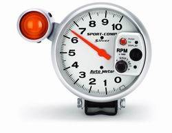 Auto Meter - Sport-Comp Silver Shift-Lite Tachometer - Auto Meter 3911 UPC: 046074039119 - Image 1