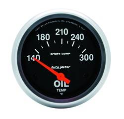 Auto Meter - Sport-Comp Electric Oil Temperature Gauge - Auto Meter 3543 UPC: 046074035432 - Image 1