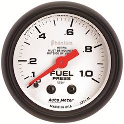 Auto Meter - Phantom Mechanical Fuel Pressure Gauge - Auto Meter 5711-M UPC: 046074134081 - Image 1