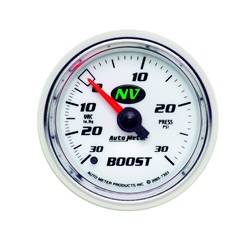 Auto Meter - NV Mechanical Boost/Vacuum Gauge - Auto Meter 7303 UPC: 046074073038 - Image 1