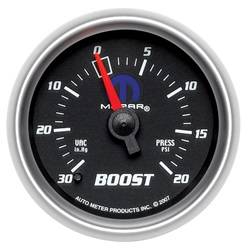 Auto Meter - MOPAR Mechanical Boost/Vacuum Gauge - Auto Meter 880012 UPC: 046074154492 - Image 1
