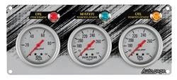 Auto Meter - Autogage Mechanical Race Panel Oil Temperature/Oil Pressure/Water Temperature - Auto Meter 7066 UPC: 046074070662 - Image 1
