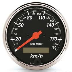 Auto Meter - Designer Black Electric Programmable Speedometer - Auto Meter 1487-M UPC: 046074141690 - Image 1