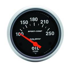 Auto Meter - Sport-Comp Electric Oil Temperature Gauge - Auto Meter 3542 UPC: 046074035425 - Image 1