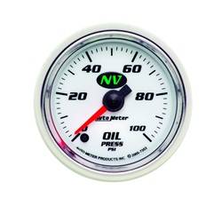 Auto Meter - NV Electric Oil Pressure Gauge - Auto Meter 7353 UPC: 046074073533 - Image 1