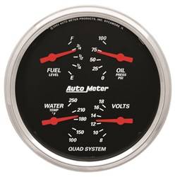 Auto Meter - Designer Black Quad Gauge - Auto Meter 1419 UPC: 046074014192 - Image 1