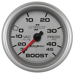 Auto Meter - Ultra-Lite II Mechanical Boost/Vacuum Gauge - Auto Meter 7708 UPC: 046074077081 - Image 1