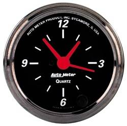 Auto Meter - Designer Black Clock - Auto Meter 1485 UPC: 046074014857 - Image 1