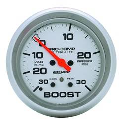 Auto Meter - Ultra-Lite Electric Boost/Vacuum Gauge - Auto Meter 4477 UPC: 046074044779 - Image 1