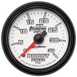 Auto Meter - Phantom II Mechanical Boost Gauge - Auto Meter 7504 UPC: 046074075049 - Image 1