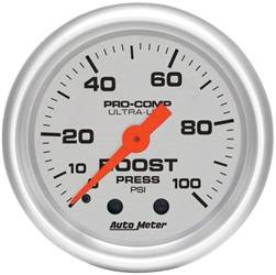 Auto Meter - Ultra-Lite Mechanical Boost Gauge - Auto Meter 4306 UPC: 046074043062 - Image 1