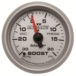 Auto Meter - Ultra-Lite II Mechanical Boost/Vacuum Gauge - Auto Meter 4907 UPC: 046074049071 - Image 1