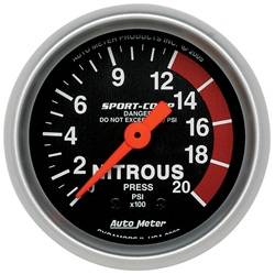 Auto Meter - Sport-Comp Mechanical Nitrous Pressure Gauge - Auto Meter 3328 UPC: 046074033285 - Image 1