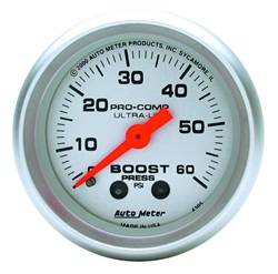 Auto Meter - Ultra-Lite Mechanical Boost Gauge - Auto Meter 4305 UPC: 046074043055 - Image 1