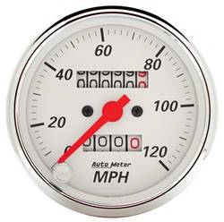 Auto Meter - Arctic White Mechanical Speedometer - Auto Meter 1396 UPC: 046074013966 - Image 1