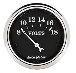 Auto Meter - Old Tyme Black Voltmeter Gauge - Auto Meter 1791 UPC: 046074017919 - Image 1