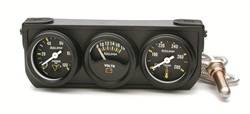 Auto Meter - Autogage Mechanical Mini Oil/Volt/Water Black Console - Auto Meter 2396 UPC: 046074023965 - Image 1