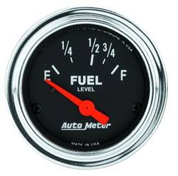 Auto Meter - Traditional Chrome Electric Fuel Level Gauge - Auto Meter 2518 UPC: 046074025181 - Image 1
