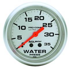 Auto Meter - Ultra-Lite Mechanical Water Pressure Gauge - Auto Meter 4407 UPC: 046074044076 - Image 1
