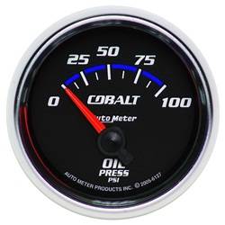 Auto Meter - Cobalt Electric Oil Pressure Gauge - Auto Meter 6127 UPC: 046074061271 - Image 1