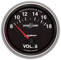 Auto Meter - Sport-Comp II Electric Voltmeter Gauge - Auto Meter 7691 UPC: 046074076916 - Image 1