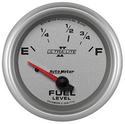 Auto Meter - Ultra-Lite II Electric Fuel Level Gauge - Auto Meter 7715 UPC: 046074077159 - Image 1