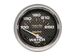Auto Meter - Carbon Fiber Electric Water Temperature Gauge - Auto Meter 4837 UPC: 046074048371 - Image 1