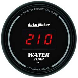 Auto Meter - Sport-Comp Digital Water Temperature Gauge - Auto Meter 6337 UPC: 046074063374 - Image 1