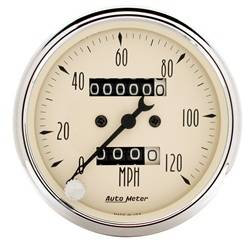 Auto Meter - Antique Beige Mechanical Speedometer - Auto Meter 1896 UPC: 046074018961 - Image 1