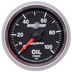 Auto Meter - Sport-Comp II Mechanical Oil Pressure Gauge - Auto Meter 3621 UPC: 046074036217 - Image 1