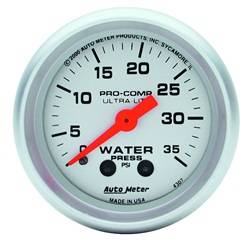 Auto Meter - Ultra-Lite Mechanical Water Pressure Gauge - Auto Meter 4307 UPC: 046074043079 - Image 1