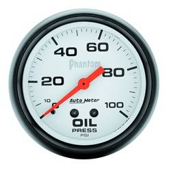Auto Meter - Phantom Electric Oil Pressure Gauge - Auto Meter 5827 UPC: 046074058271 - Image 1
