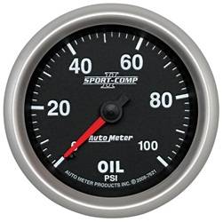 Auto Meter - Sport-Comp II Mechanical Oil Pressure Gauge - Auto Meter 7621 UPC: 046074076213 - Image 1