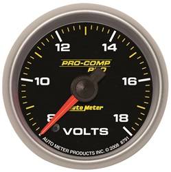 Auto Meter - Pro-Comp Pro Voltmeter Gauge - Auto Meter 8691 UPC: 046074086915 - Image 1