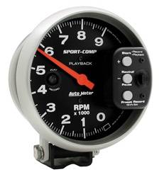 Auto Meter - Sport-Comp Playback Tachometer - Auto Meter 3966 UPC: 046074039669 - Image 1
