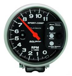 Auto Meter - Sport-Comp Playback Tachometer - Auto Meter 3967 UPC: 046074039676 - Image 1