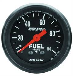 Auto Meter - Z-Series Mechanical Fuel Pressure Gauge - Auto Meter 2612 UPC: 046074026126 - Image 1