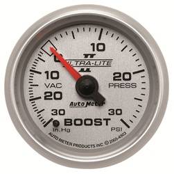 Auto Meter - Ultra-Lite II Mechanical Boost/Vacuum Gauge - Auto Meter 4903 UPC: 046074049033 - Image 1